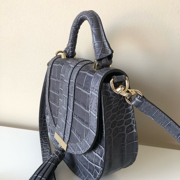 Demellier London The Venice Bag Blue Embossed Crocodile Leather Crossbody bag - Picture 3 of 13